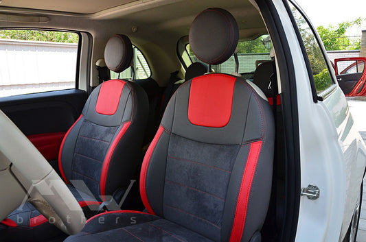 Maßgefertigte Sitzbezüge für Fiat 500 (2007–2024), Lederoptik