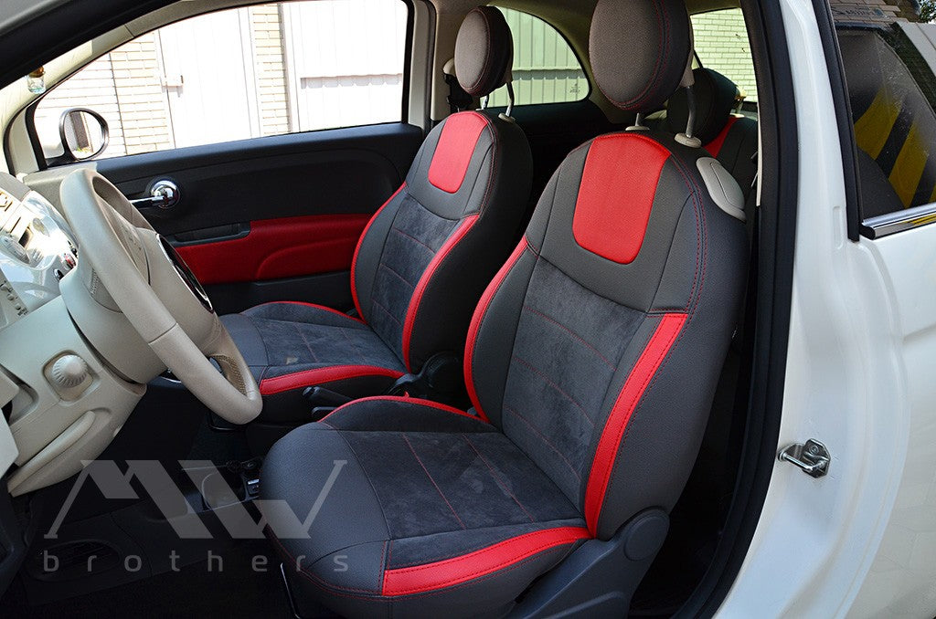Set coprisedili su misura per Fiat 500 (2007-2024), Leather Style