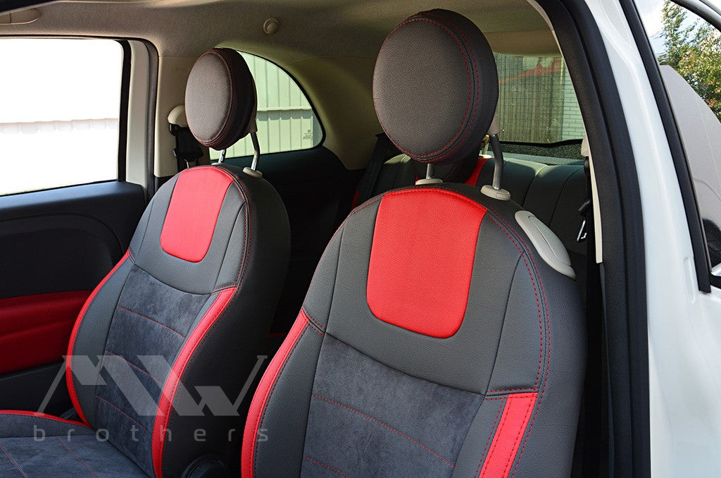 Set coprisedili su misura per Fiat 500 (2007-2024), Leather Style
