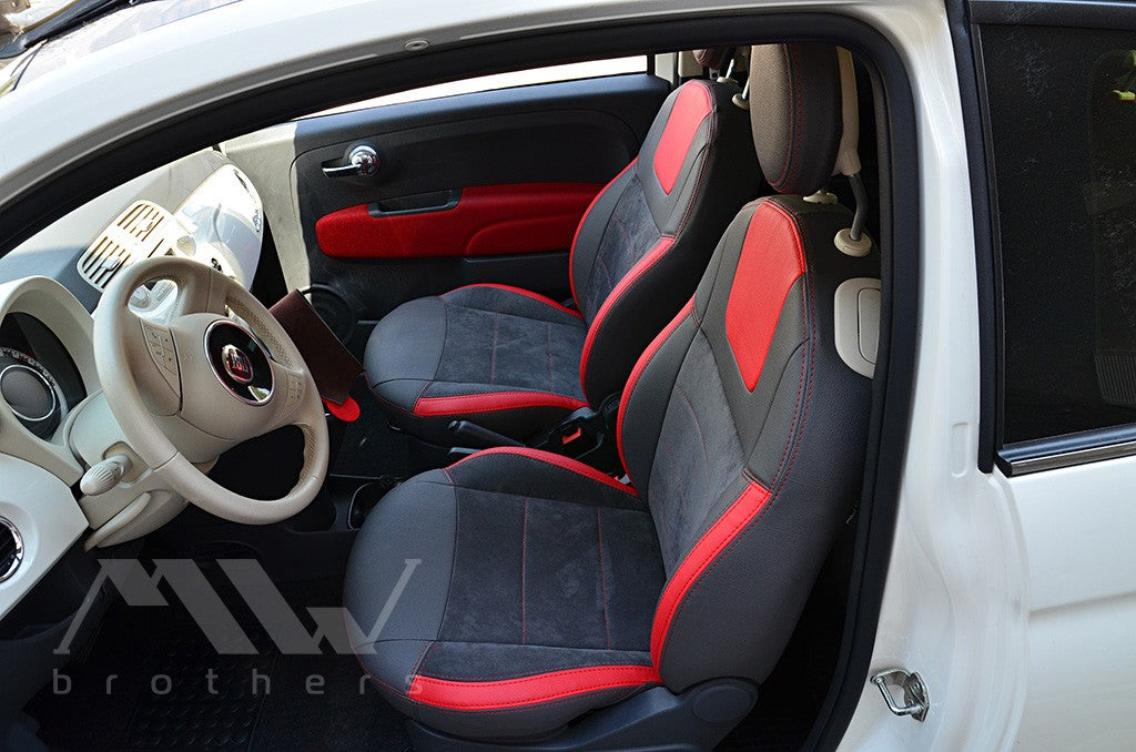 Set coprisedili su misura per Fiat 500 (2007-2024), Leather Style