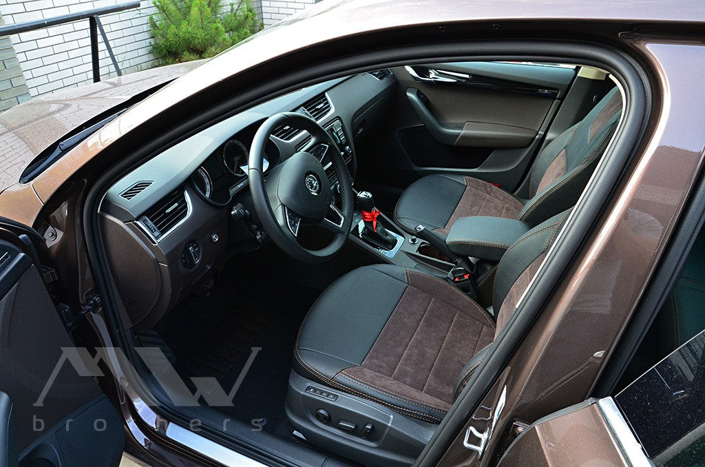 Set coprisedili su misura per Skoda Octavia A7 Ambition, Elegance (2013-2016), Leather Style