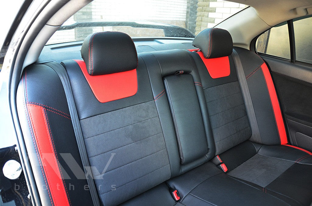 Set coprisedili su misura per Mitsubishi Lancer X 2L (2007-2019), Leather Style
