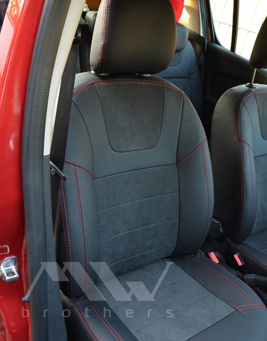 Maßgefertigte Sitzbezüge für Dacia/Renault Sandero II (2012–2022), Lederoptik