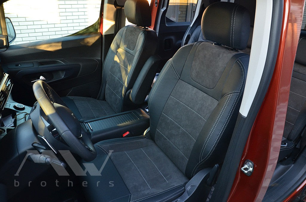 Set coprisedili su misura per Peugeot Rifter (2018-oggi), Leather Style