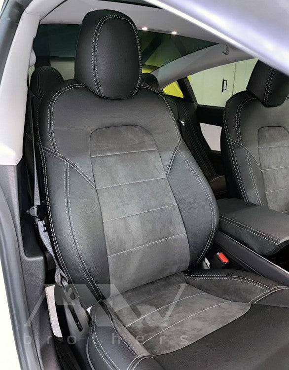 Set coprisedili su misura per Tesla Model 3 (2017-oggi), Leather Style