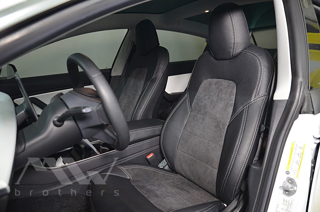 Set coprisedili su misura per Tesla Model 3 (2017-oggi), Leather Style