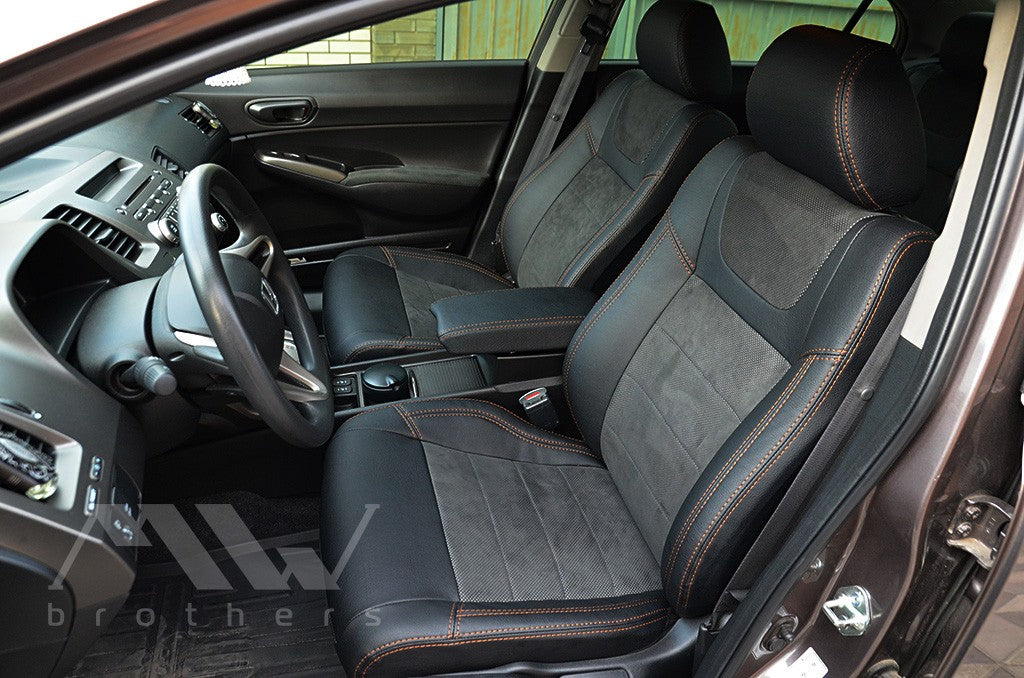 Set coprisedili su misura per Honda Civic 8 4D (2005-2012), Leather Style