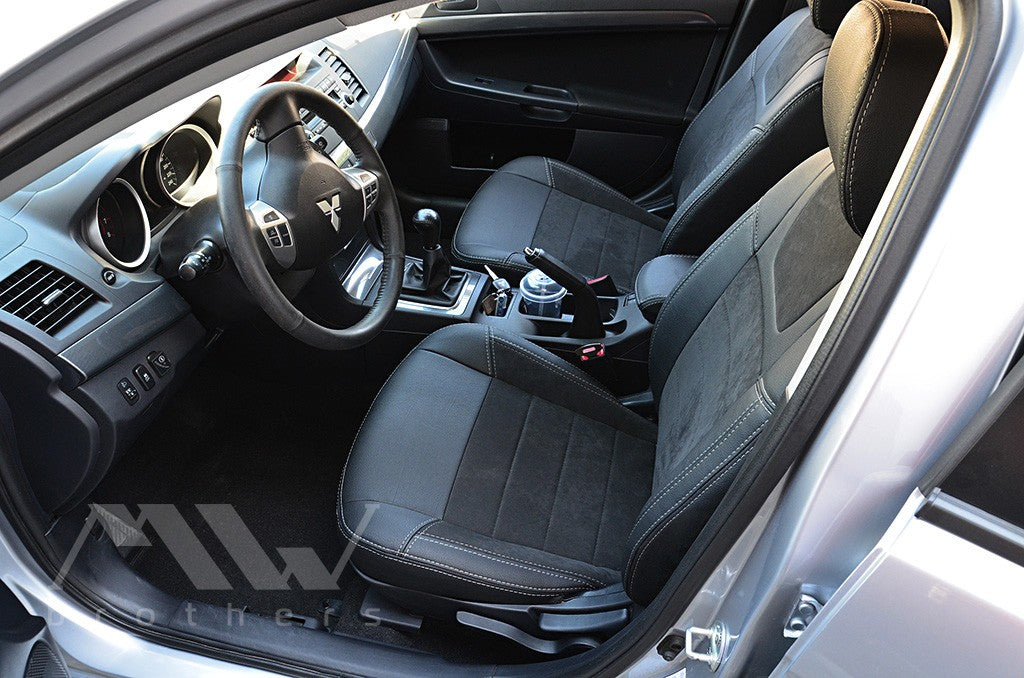Set coprisedili su misura per Mitsubishi Lancer X 2L (2007-2019), Leather Style