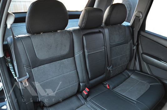 Passgenaue Sitzbezüge für Mitsubishi Outlander 1 (2001–2009), Lederoptik