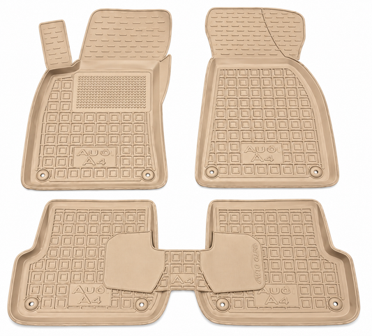 Tappetini di gomma su misura Audi A4 B6 2000-2006 - colore Beige