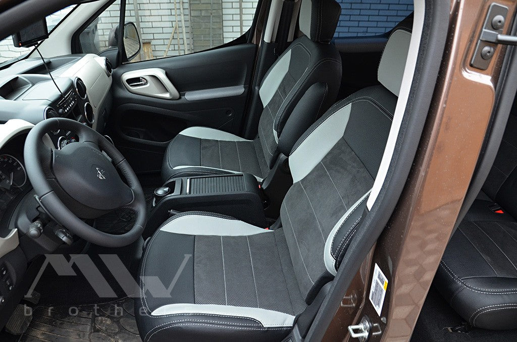 Set coprisedili su misura per Peugeot Partner 2 (2008-2018), Leather Style
