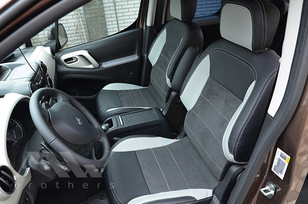 Set coprisedili su misura per Peugeot Partner 2 (2008-2018), Leather Style