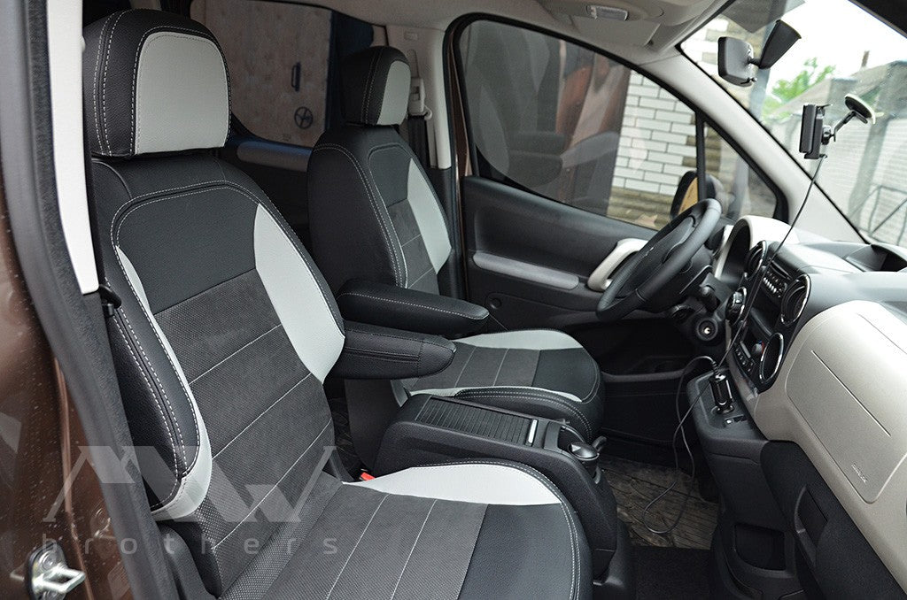 Set coprisedili su misura per Peugeot Partner 2 (2008-2018), Leather Style