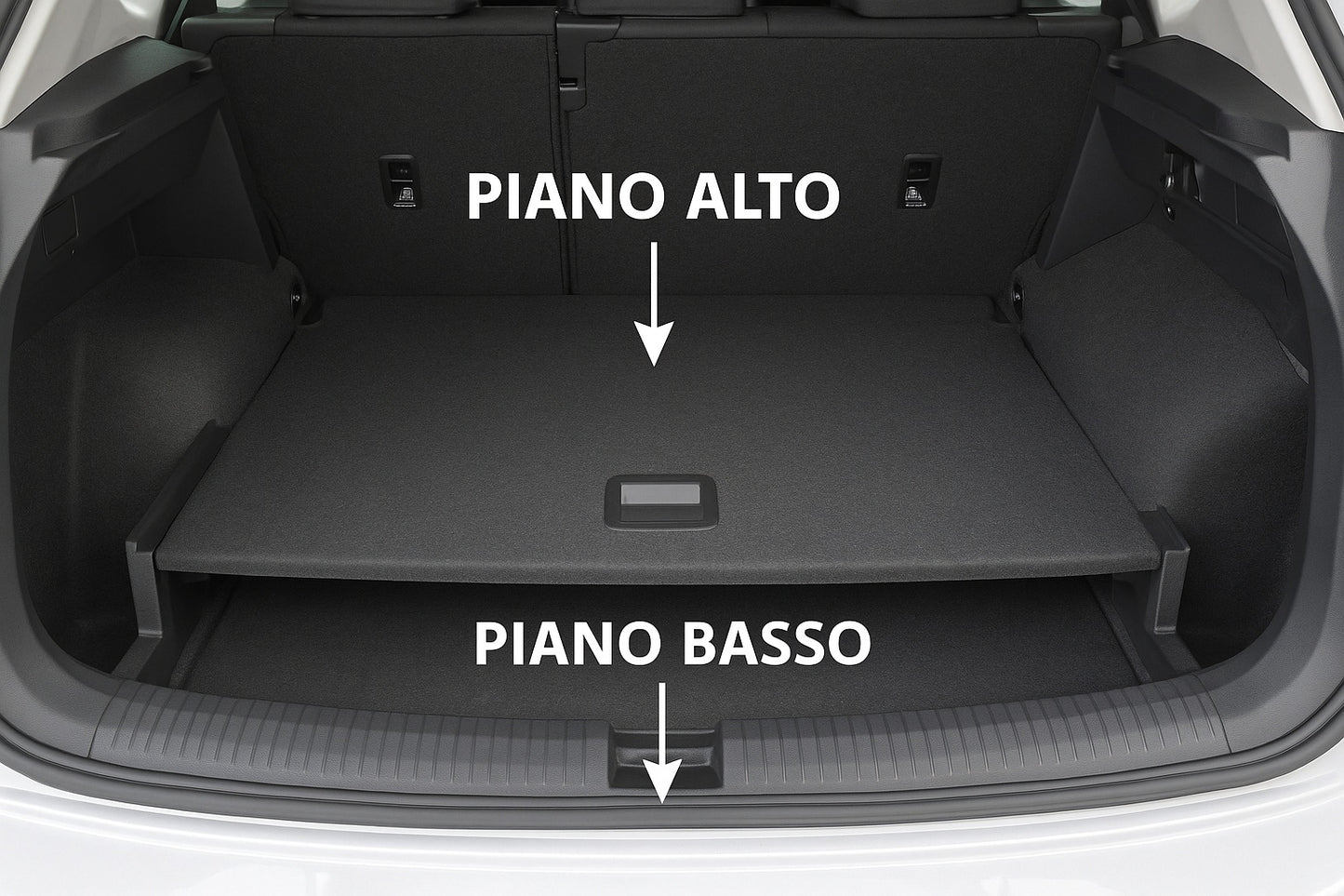 Tappetino di gomma su misura vasca baule per Volkswagen T-Roc (2017 in poi)