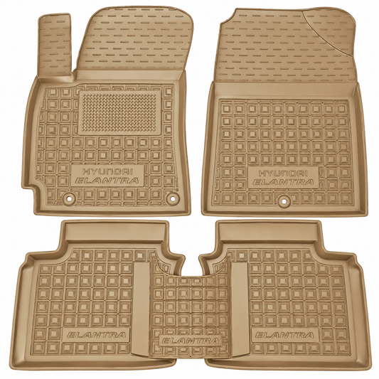Set tappetini di gomma su misura pert Hyundai Elantra 6 AD (2016-2020)