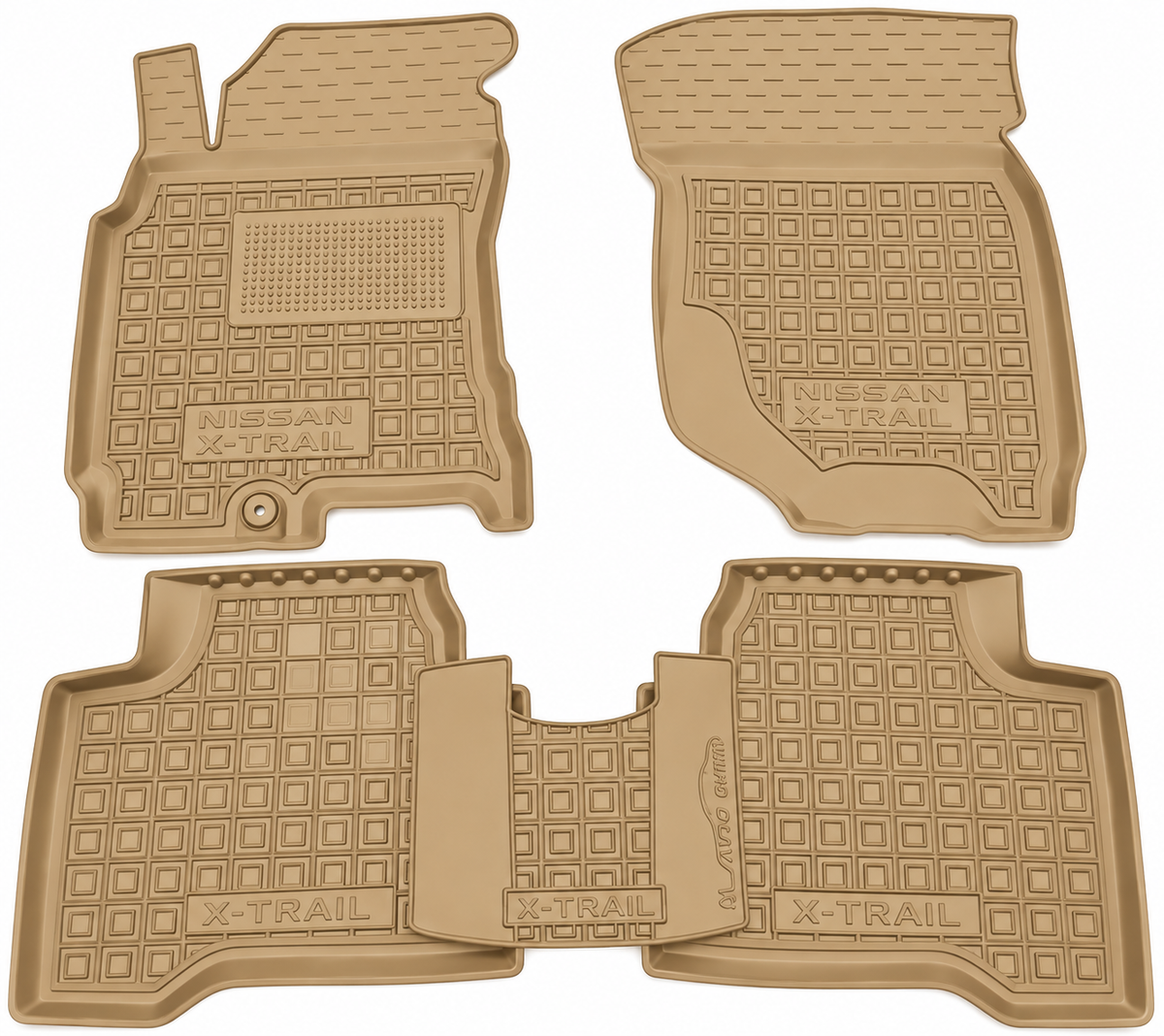 Set tappetini di gomma su misura per Nissan X-Trail T30 (2001-2007)