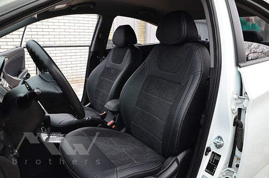 Set coprisedili su misura per Hyundai Accent IV (Solaris) (2011-2020), Leather Style