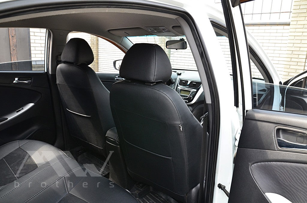 Set coprisedili su misura per Hyundai Accent IV (Solaris) (2011-2020), Leather Style