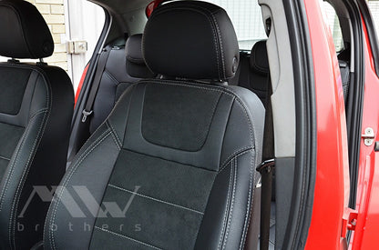 Maßgefertigte Sitzbezüge für Opel Corsa D (2006–2014), Lederoptik