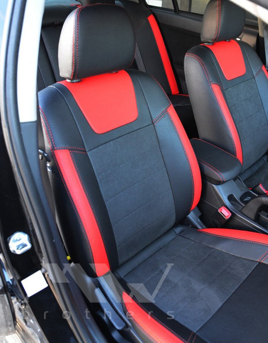 Set coprisedili su misura per Mitsubishi Lancer X 2L (2007-2019), Leather Style