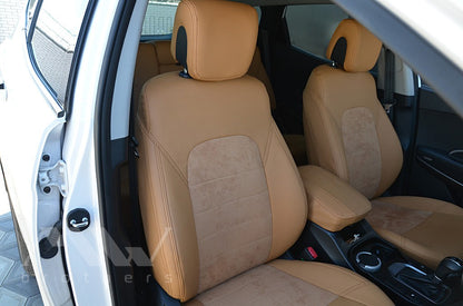 Set coprisedili su misura per Hyundai Santa Fe 3 (DM) (2012-2018), Leather Style