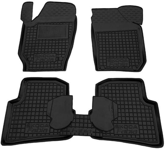 Set tappetini di gomma su misura per Skoda Fabia 2 (2007-2014)