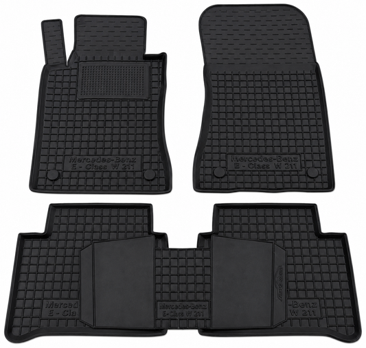Set tappetini di gomma su misura per  Mercedes-Benz E-Class (W211) (2002-2009)