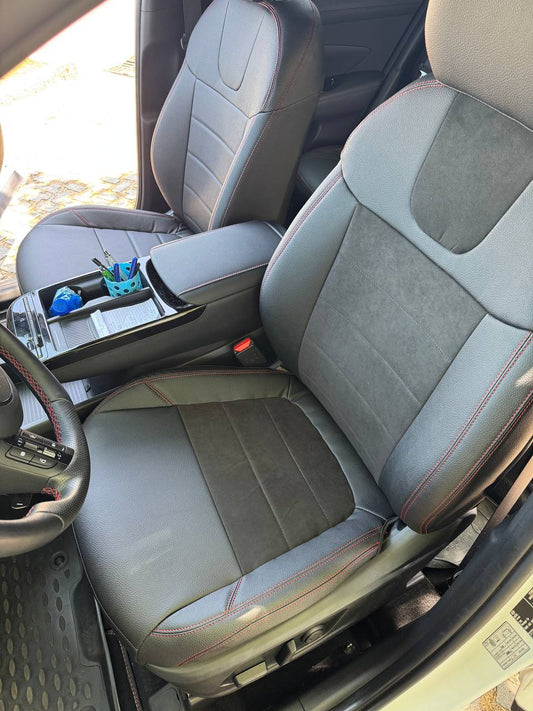 Set coprisedili su misura per Hyundai Tucson IV (NX4) Hybrid (2020–oggi), Leather Style