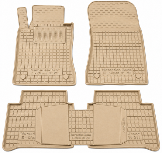 Set tappetini di gomma su misura per  Mercedes-Benz E-Class (W211) (2002-2009)