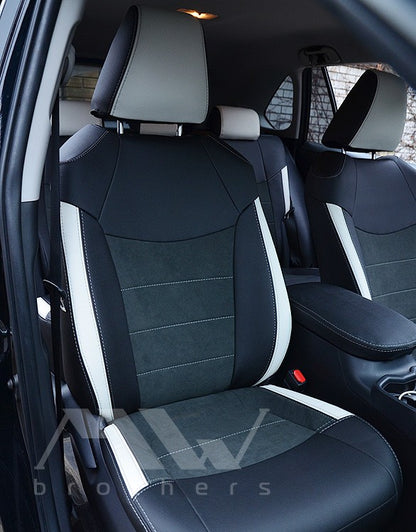 Custom-fit seat covers for Toyota Rav4 5 Hybrid (2018 - 2025), Leather style