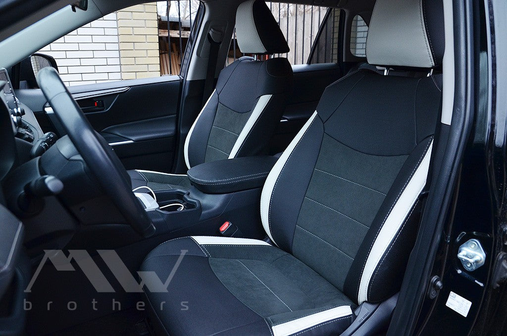 Custom-fit seat covers for Toyota Rav4 5 Hybrid (2018 - 2025), Leather style