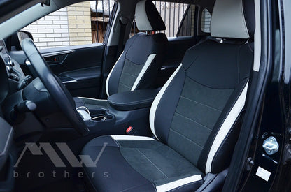 Custom-fit seat covers for Toyota Rav4 5 Hybrid (2018 - 2025), Leather style