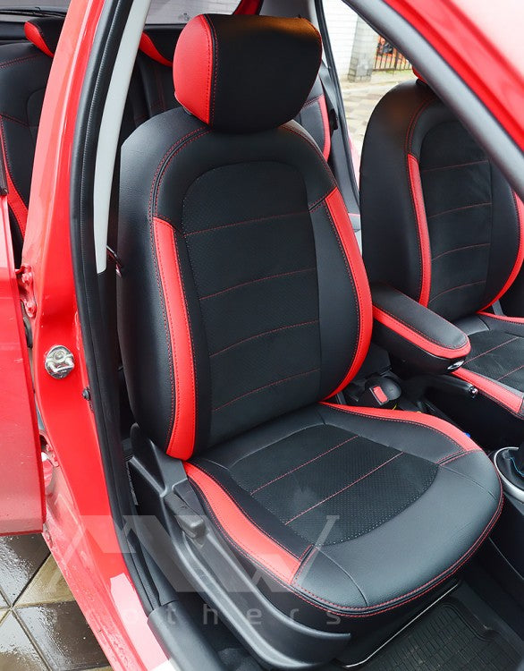 Maßgefertigte Sitzbezüge für Hyundai i20 (2014–2020), Lederoptik