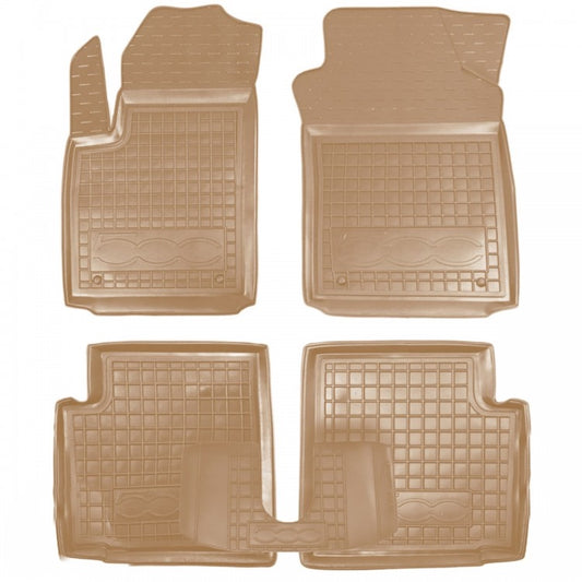 Set tappetini di gomma su misura per Fiat 500 (2007-2024)