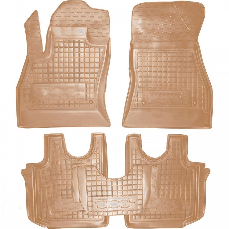 Set tappetini di gomma su misura per Fiat 500L (2013-2022)