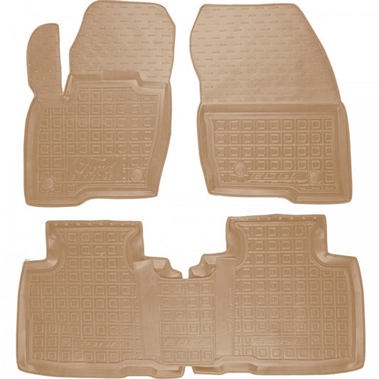 Set tappetini di gomma su misura per Ford Edge II (2014–2024)