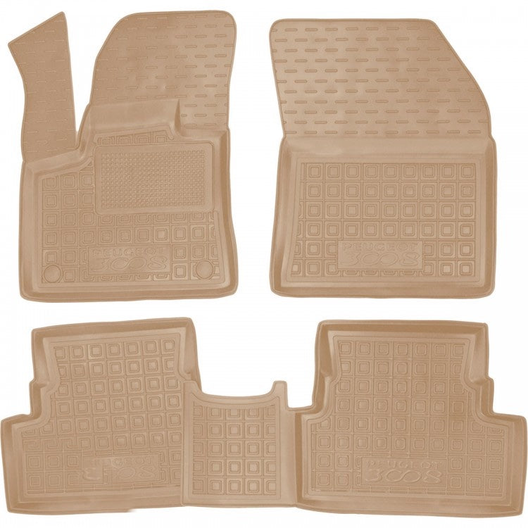 Set tappetini di gomma su misura per  Peugeot 3008 2 (2017-2024)