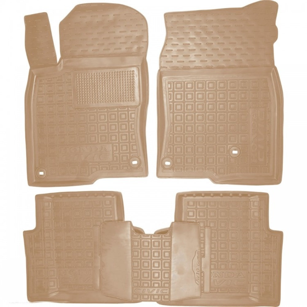 Set tappetini di gomma su misura per Honda Civic 10 FC/FK (2017-2021)