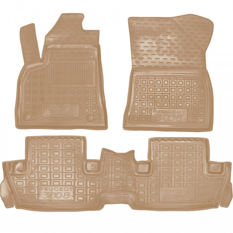 Set tapptini di gomma su misura per Peugeot 3008 I (2009-2017)