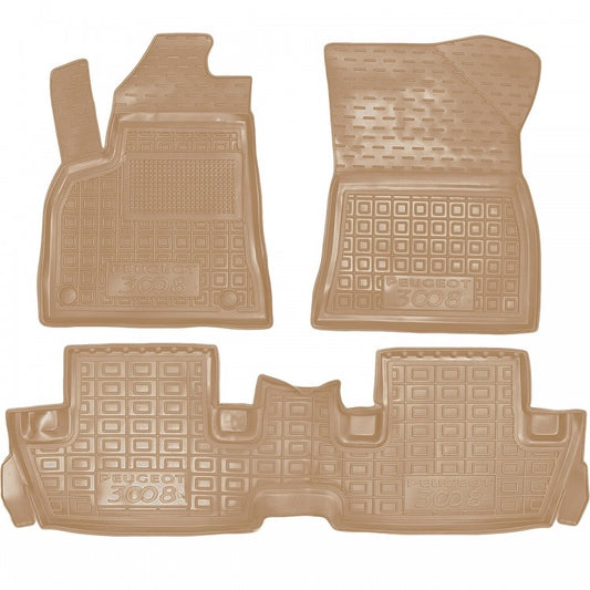Set tapptini di gomma su misura per Peugeot 3008 I (2009-2017)