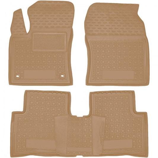 Custom rubber floor mats for Toyota Prius IV (2016–2022)