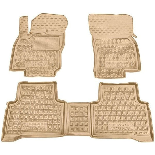 Set tappetini di gomma su misura per Volkswagen Touran 2 (2015–2026)