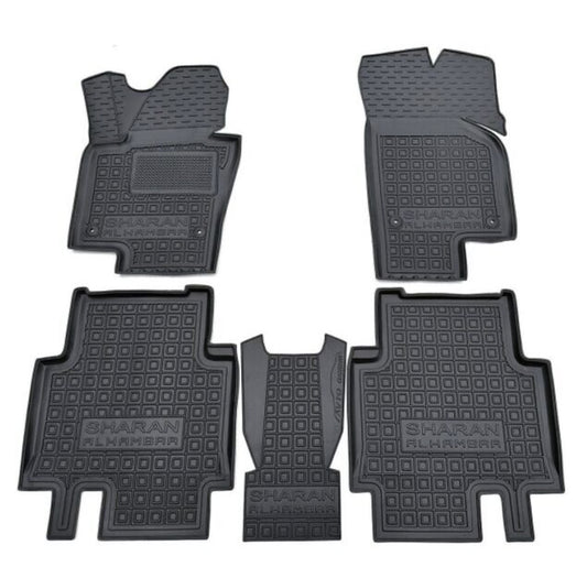 Set tappetini di gomma su misura per Volkswagen Sharan 2 (2010–2022)