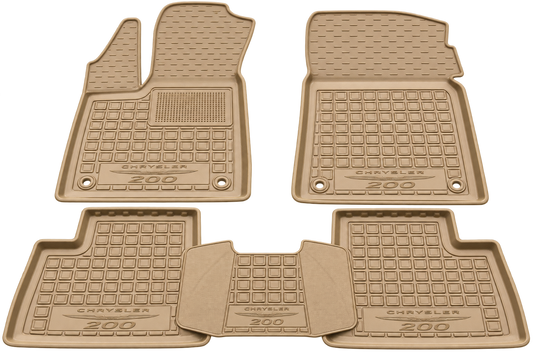 Set tappetini gomma su misura Chrysler 200 2014-2017 Beige