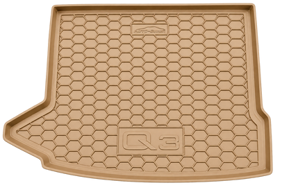 Tappetino gomma vasca baule Audi Q3 8U 2011-2018 Beige