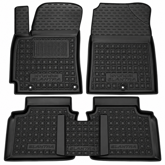 Set tappetini di gomma su misura pert Hyundai Elantra 6 AD (2016-2020)