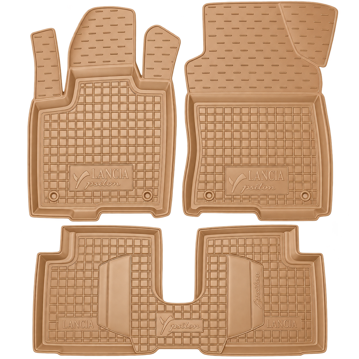 Custom-fit rubber mats for Lancia Ypsilon (2011-2025)