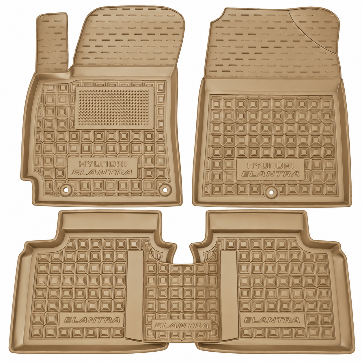 Set tappetini di gomma su misura pert Hyundai Elantra 6 AD (2016-2020)